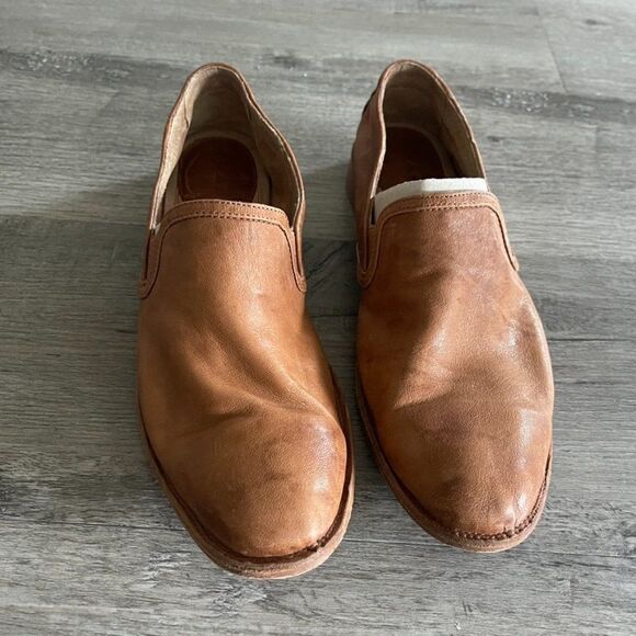 Trask Ali Camel Italian Washed Sheepskin Flats - Picture 6 of 14